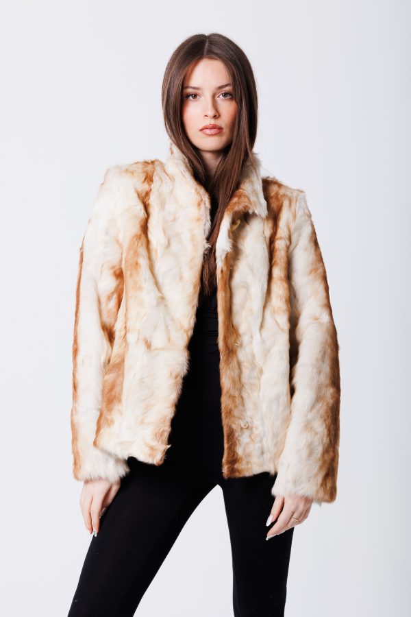 Kremowe futro z kozy