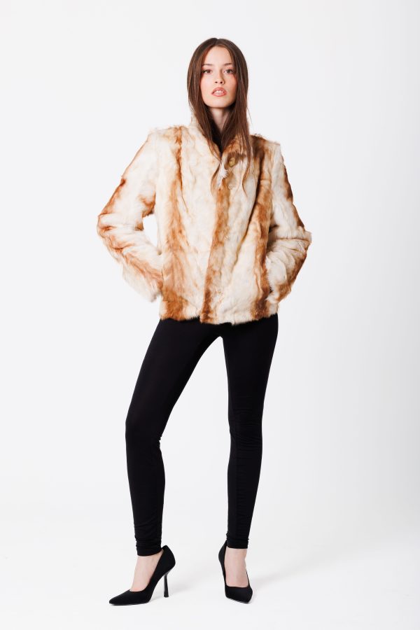 Kremowe futro z kozy