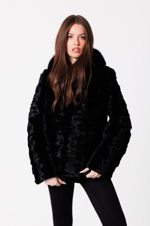 LLS-100001 Futro z łapki lisa czarne