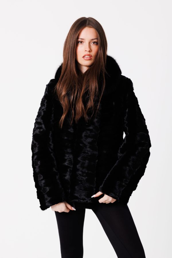 Futro z łapki lisa czarne