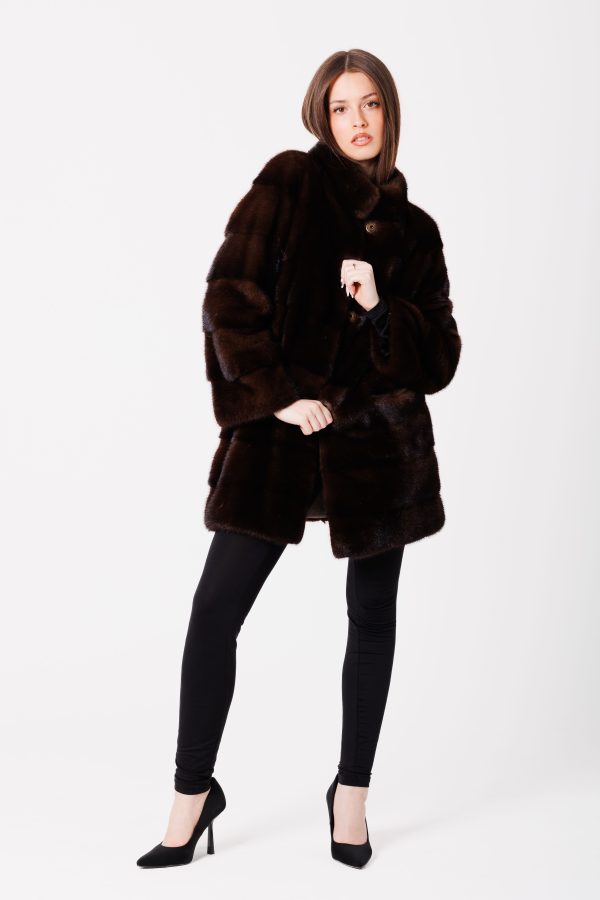 Futro z norki greckiej brązowe